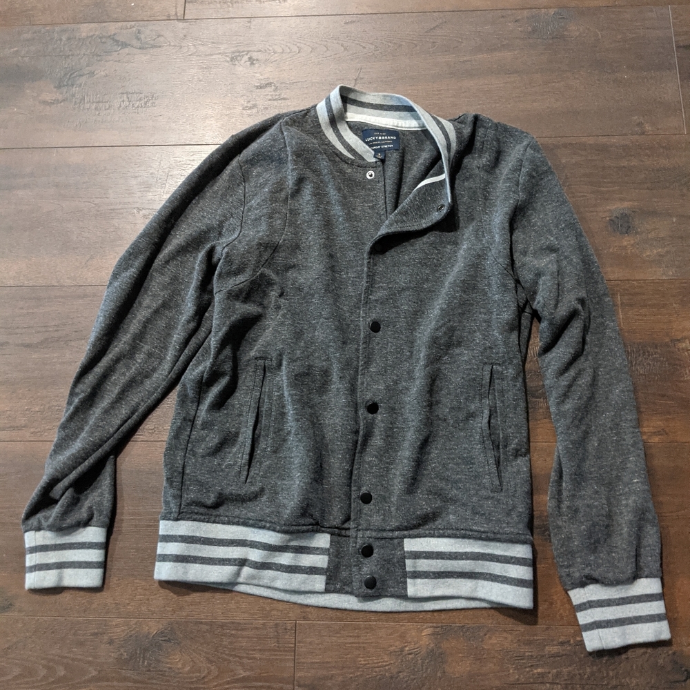Lucky Brand Varsity Bomber Sweater